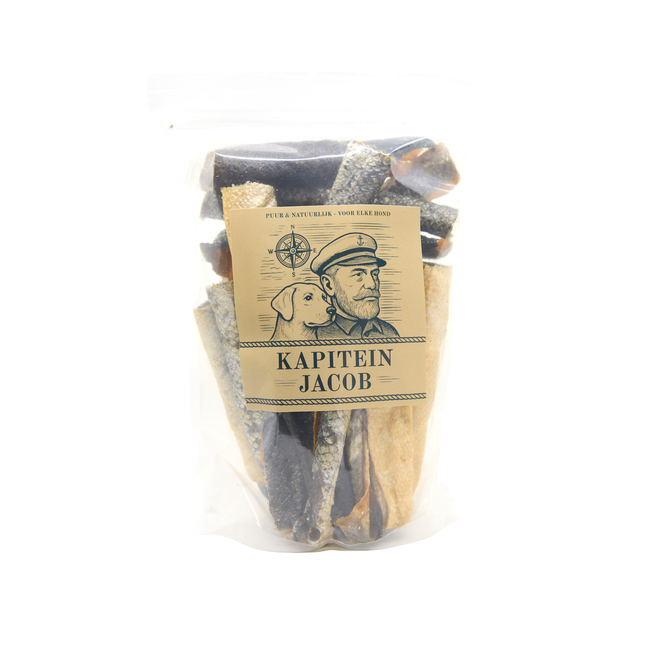Kapitän Jacob – Getrocknete Lachshaut mit Fleisch – 750 Gramm