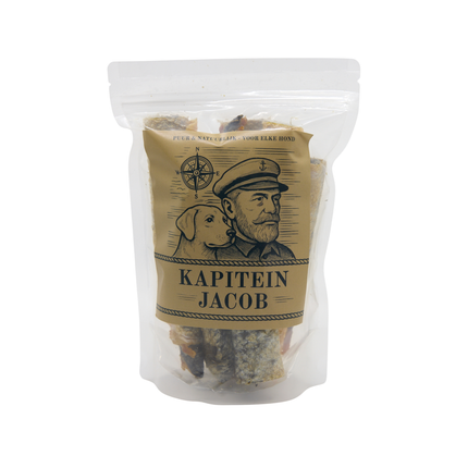 Kapitein Jacob – Getrocknete Lachshaut mit Fleisch – 300 Gramm