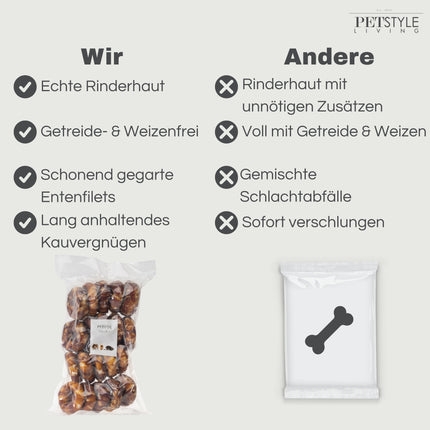 Petstyle Living - Plüschringe mit Entenmotiv, 7,5 cm - 20 Stück