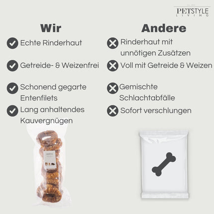 Petstyle Living - Gepolsterte Ringe mit Entenmotiv, 12,5 cm - 10 Stück