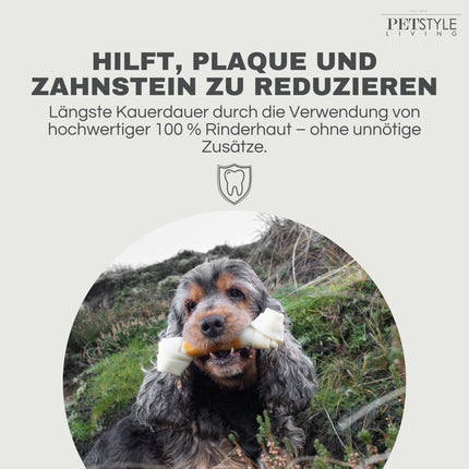 Petstyle Living - Geknotete Knochen mit Hühnchen 11 cm - 20 Stück