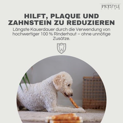 Petstyle Living - Kaustangen mit Ente 20 cm - 20 Stück