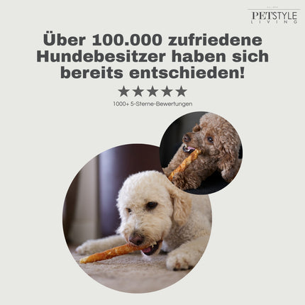 Petstyle Living - Kaustangen mit Ente 20 cm - 20 Stück