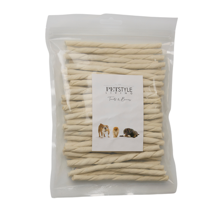 Petstyle Living - Gedrehte Kollagen-Sticks 12,5 cm - 50 Stück