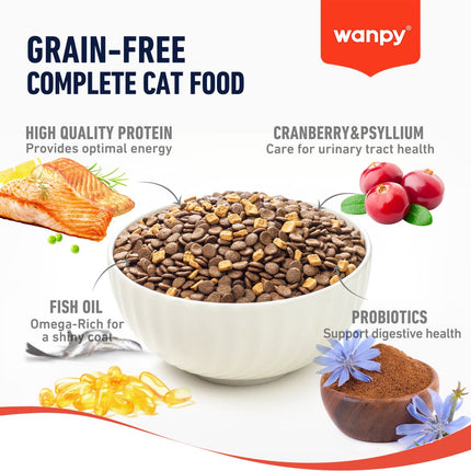 Wanpy - Katzenfutter Lachs - 8 kg (Erwachsene)