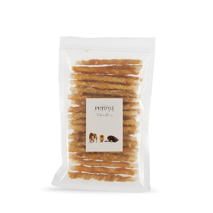 Petstyle Living - Gedrehte Stäbchen mit Huhn 12,5 cm - 30 Stück