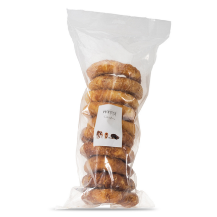 Petstyle Living - Gepuffte Ringe mit Hühnchen 12,5 cm - 10 Stück