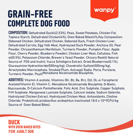 Wanpy - Hundefutter Ente 12 kg (Erwachsene)