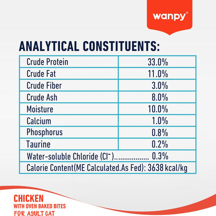 Wanpy - Katzenfutter Huhn - 8 kg (Erwachsene)