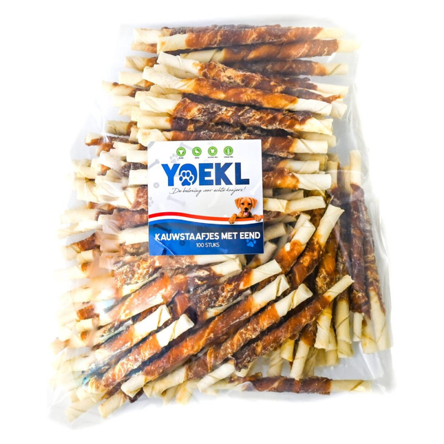 YOEKL - Kaustäbchen mit Ente, 100 Stück