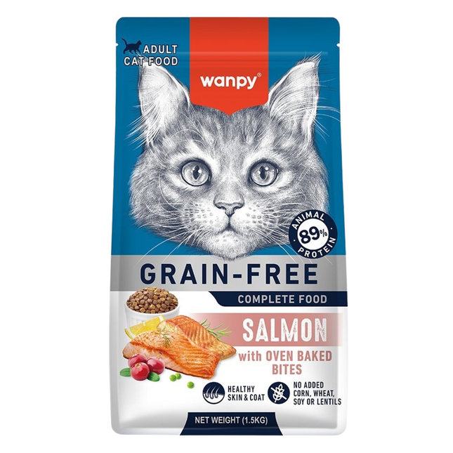 Wanpy - Katzenfutter Lachs - 1,5 kg (Erwachsene)