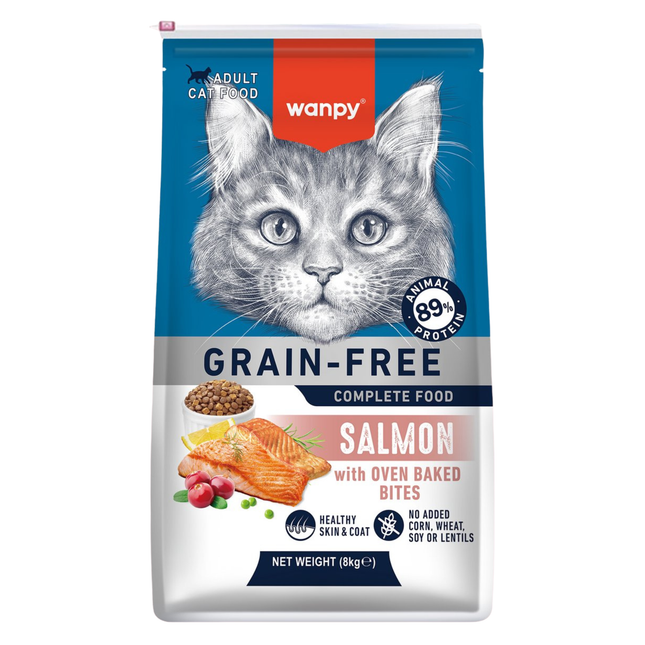 Wanpy - Katzenfutter Lachs - 8 kg (Erwachsene)