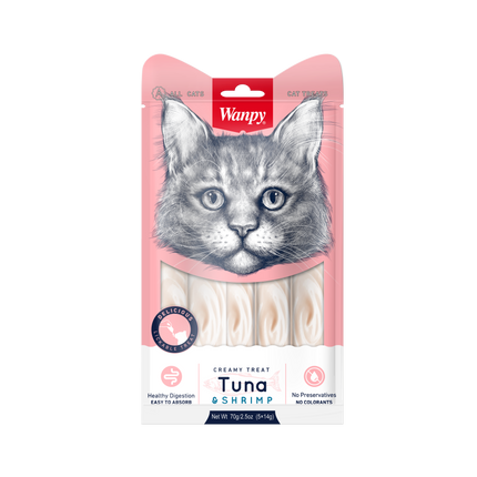 Wanpy – Cremige, leckere Thunfisch- und Garnelen-Leckerlis